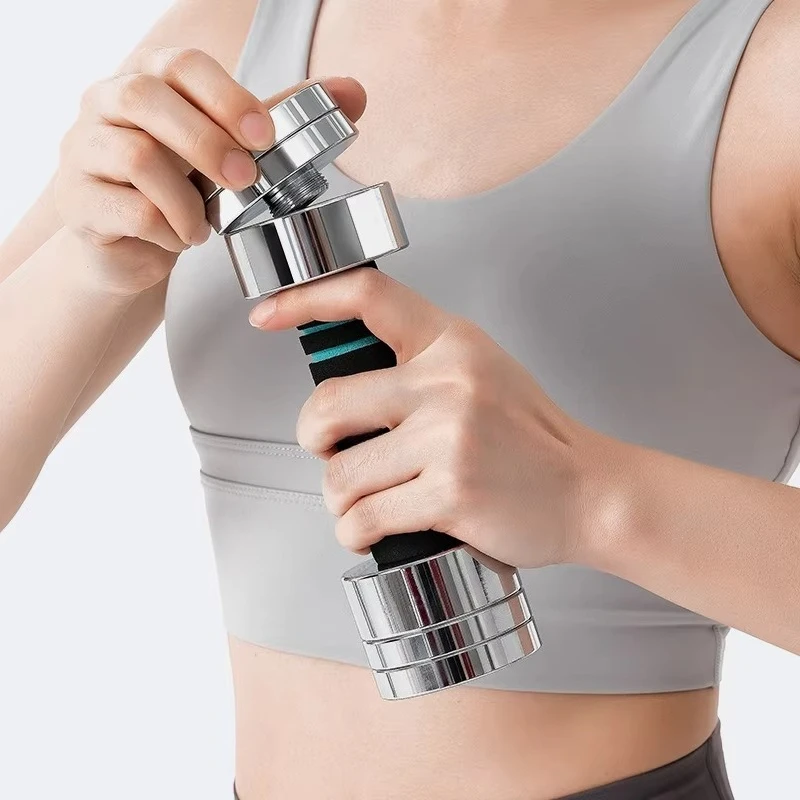 Anti-Slip Dumbbell Set Smooth Metal Surface Durable Build For Women Indoor Home Fitness Weight Loss Training New A Pair 5KG