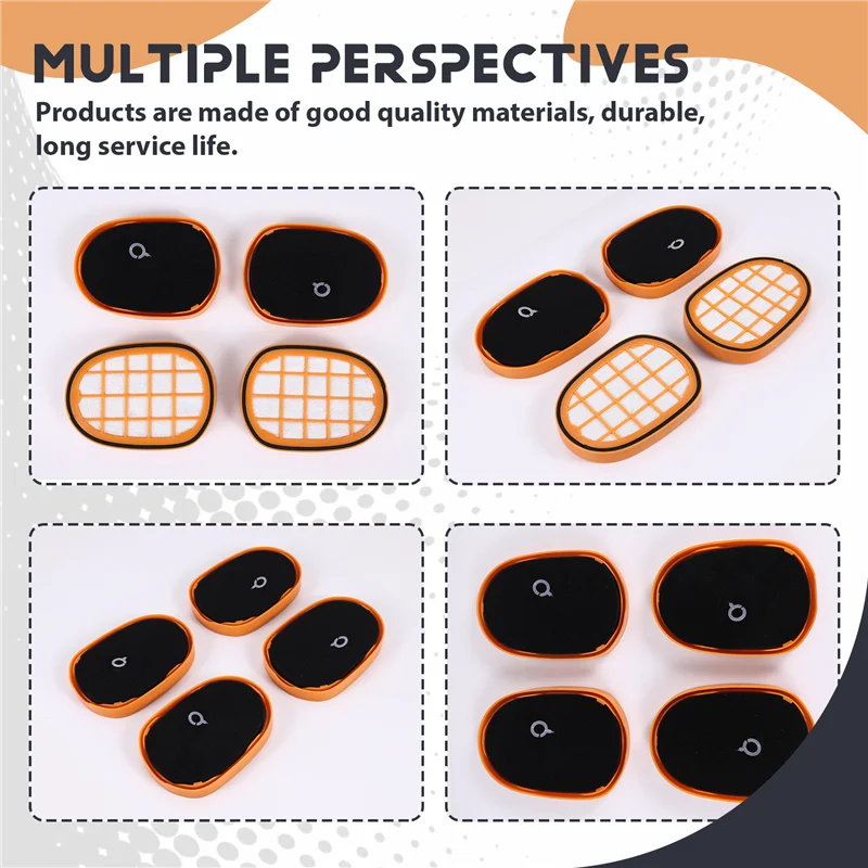 4 عبوات FC5005/01 مجموعة مرشحات بديلة للمكنسة الكهربائية اللاسلكية Speedpro Max FC6802، FC6812