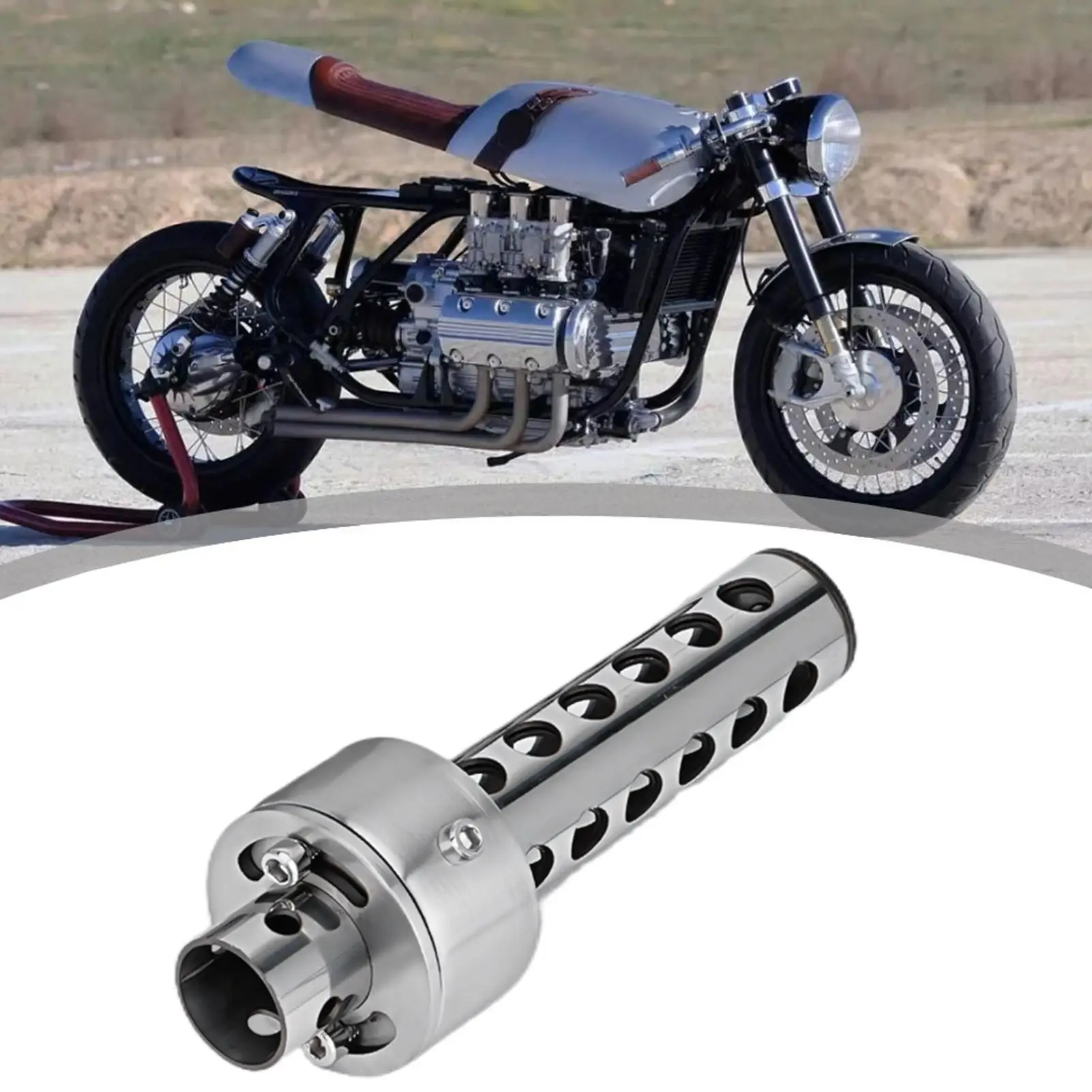 Adjustable Stainless Steel Universal Dirt Bike Muffler Motorcycle Exhaust Pipe For Street Riding Forest Trail Racing Practice