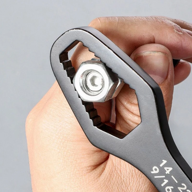 1/2 قطعة مفتاح ربط عالمي متعدد الوظائف ذو نهاية مزدوجة ، مفتاح ربط عالمي ، 3-17 مللي متر أدوات إصلاح مفتاح ربط كسول ذاتية الشد