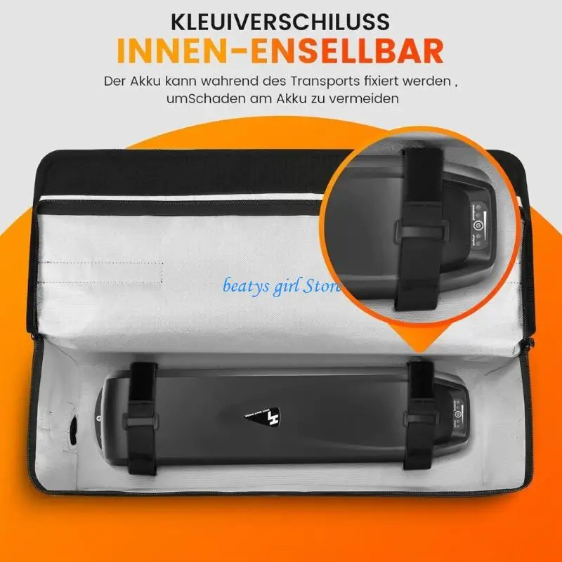 C7AB Fireproof Shockproof Storage Bag Electric Bike Battery Protective Case Waterproof Portable Storage Solution for Charging