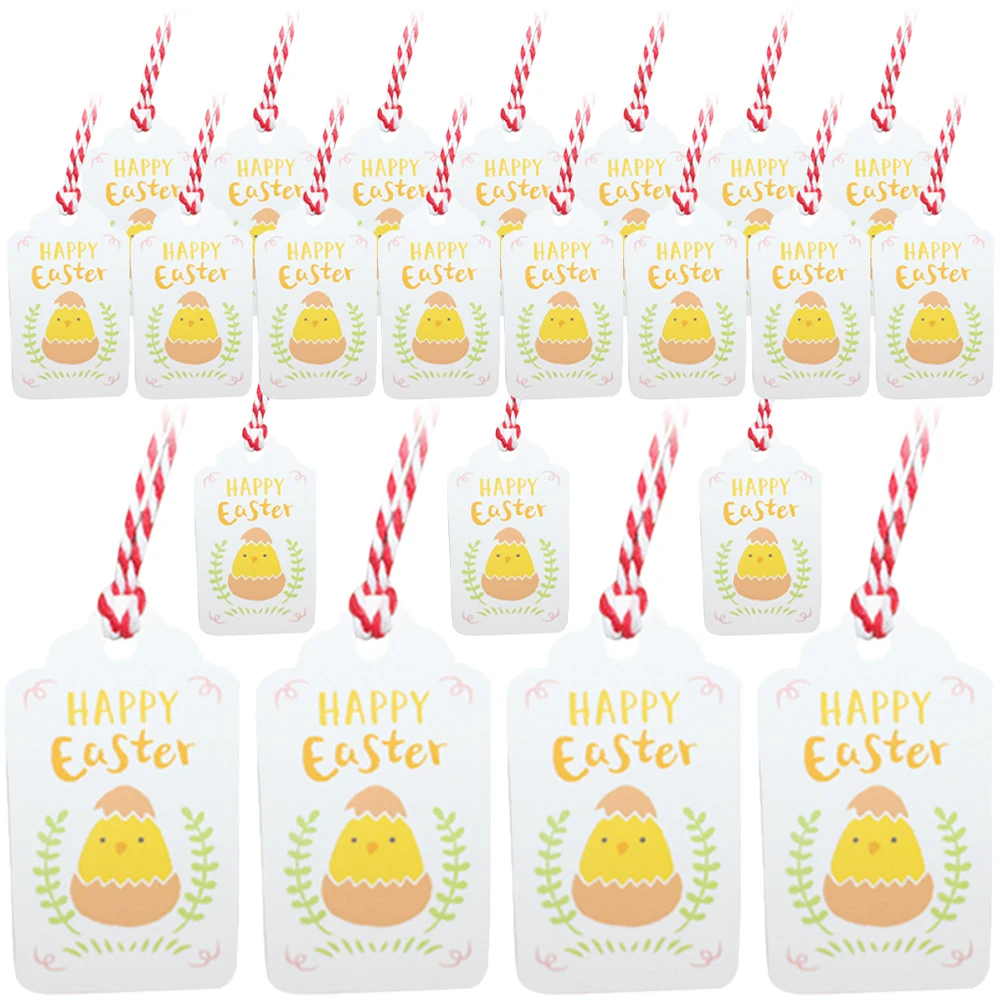 

200 Pcs Easter Gift Tags Lightweight Compact Size Decorative Hanging Labels for Party Favors Crafts Bunny Paper Cards