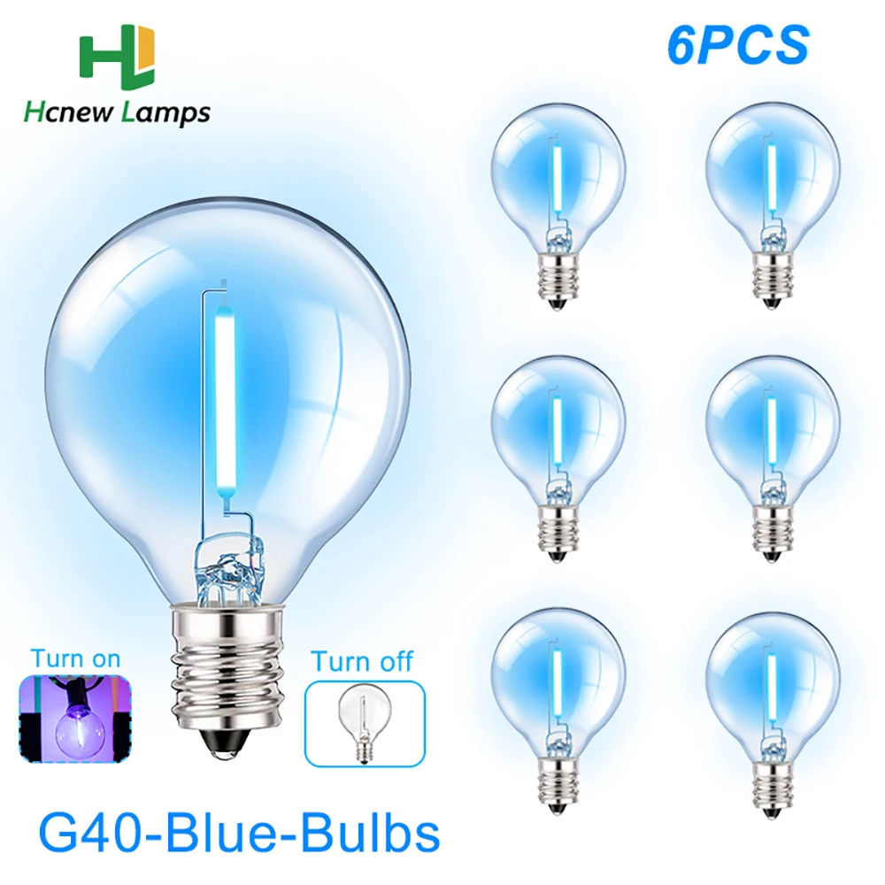 

RGB G40 LED Filament Decoration Light 220V 110V E12 1W MultiColor Ball String Light Replaceable Bulb Christmas Party Decoration