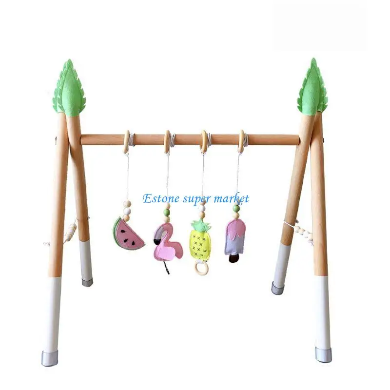 090B متعة البطن للوقت التسنين لعبة إطار خشبي التمريض الصالة الرياضية رف هدية عيد ميلاد الطفل T #3