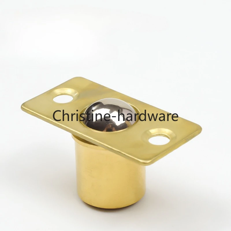 50Pcs Solid Brass Built-in Recessed Ball Catch Latch Stroke Doorstop Furniture Cabinet Cupboard