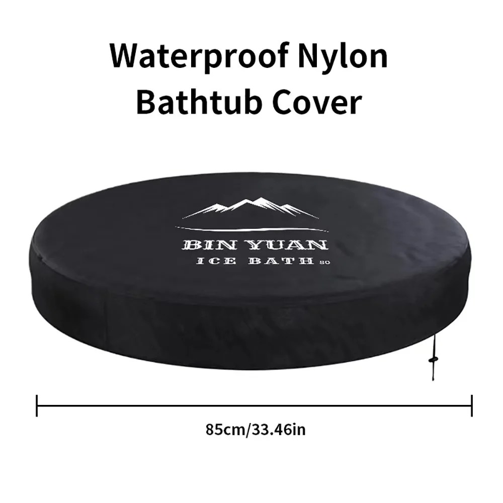 Customizable portable tub cover, suitable for 75cm/29.5in , waterproof nylon cover, foldable square