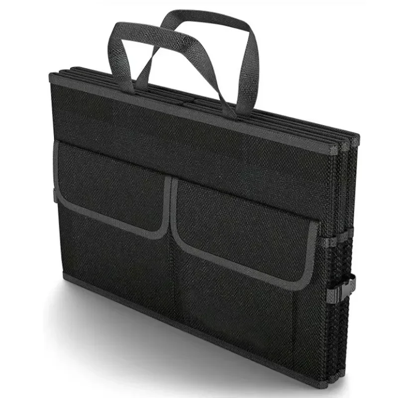 Large Capacity Car Trunk Organizer Oxford Cloth Foldable Storage Box For Rear Seat Auto Interior Accessories Bag Customizable