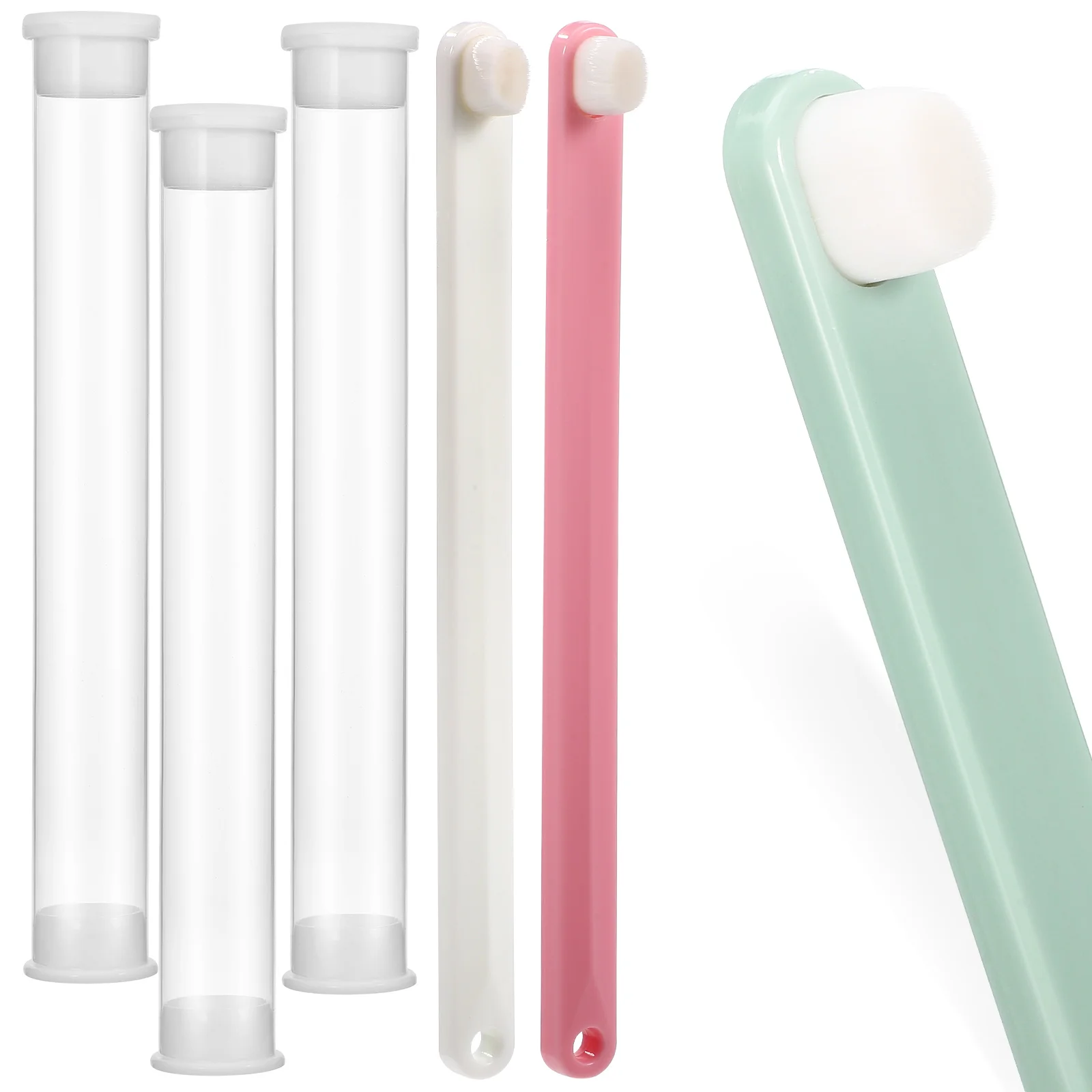 

3 Pcs Pet Oral Cleaning Toothbrush Soft Bristles Small Head for Cats Dogs Rabbits Multiple Colors Durable Handle Plastic Kittens