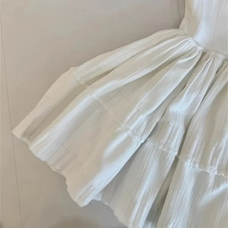 Nieuwe mode zomer gebreide jurk vrouwen sexy halter hals backless slanke mouwloze a-lijn geplooide jurken elegante partij vestidos