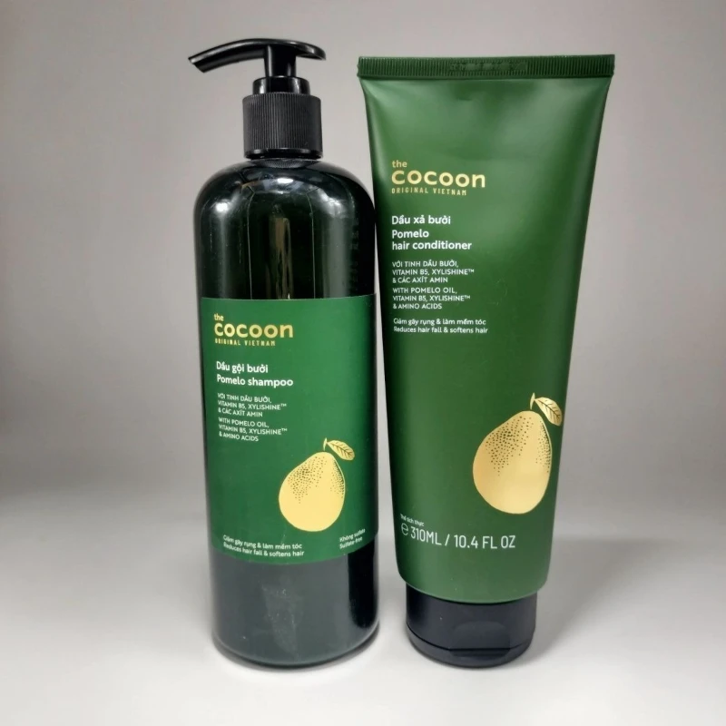 Cocoon Vietnam Pomelo Shampoo 500ml + Conditioner 310ml Anti Hair Loss Smooth Shiny Set