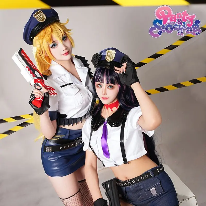 Strap socks, angel cosplay costume, Pandi Stoow scarf, police uniform, cosplay costume