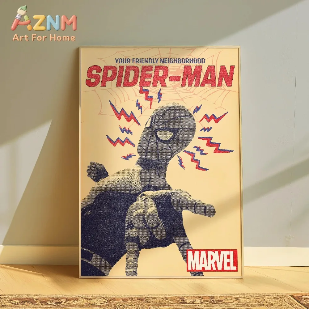 Retro Spider-man Comic Poster _ Marvel Wall Art