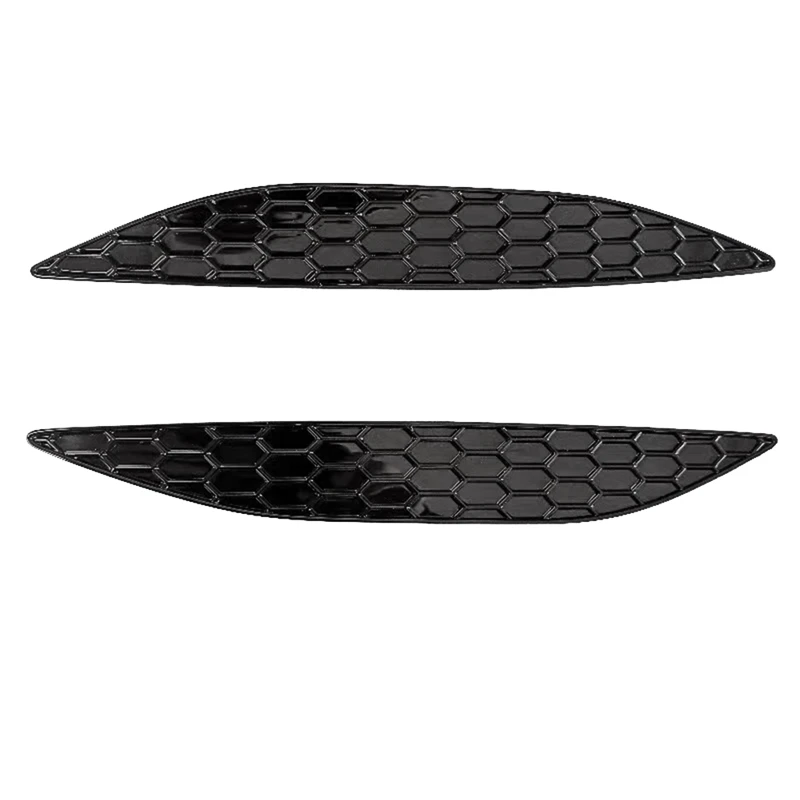 2Pcs Car Styling Honeycomb Tail Rear Fog Light Cover Trim Sticker For VW Golf MK7 7R/Rline 2014-2018 Rear Bumper Strips