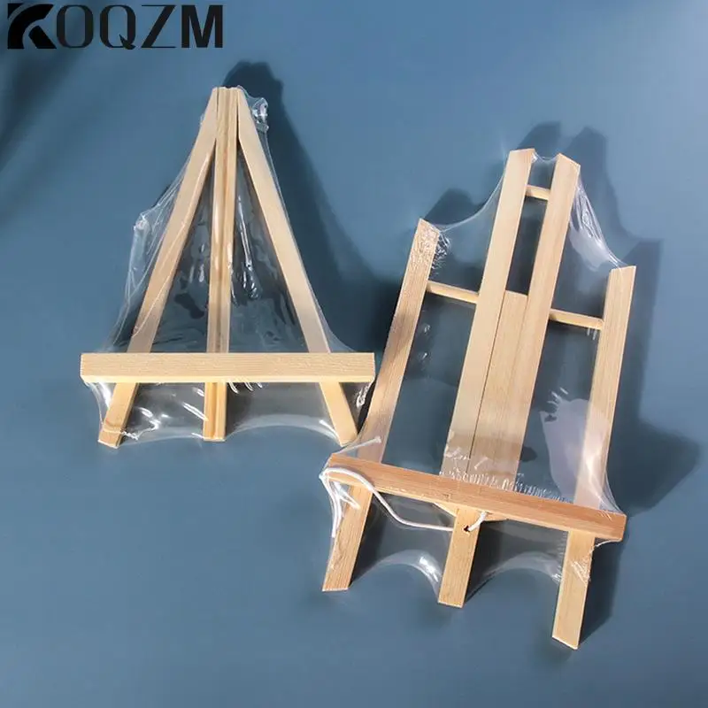 Mini Small Easel Wooden Mini Easel Frame Triangle Wedding Table Card Holder Display Stand Kids Painting Crafts Artist Supplies