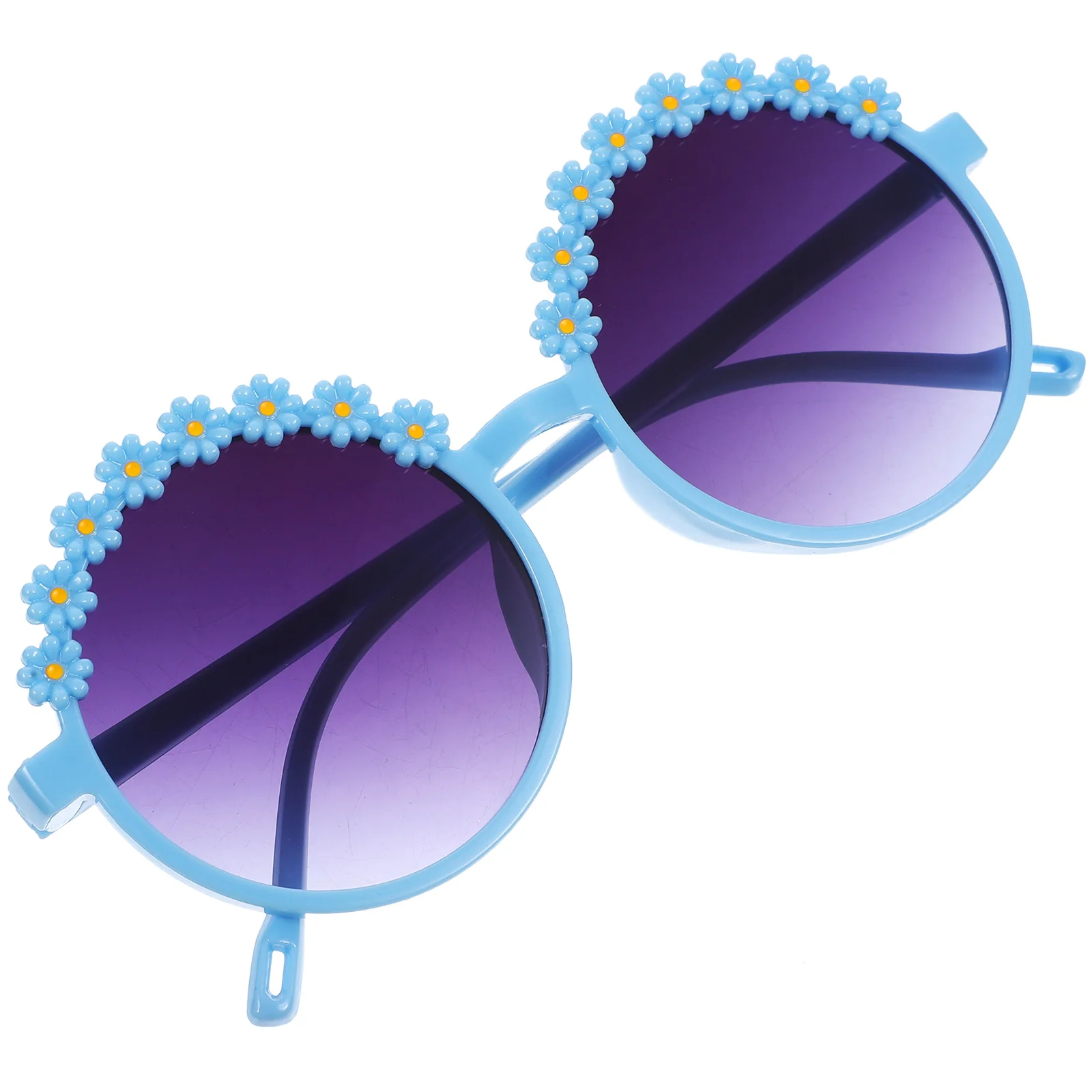 

1 Pair Retro Sunglasses For Kids Flower Frame Lightweight Party Favor Glasses Girls Flower Decorative Eyewear