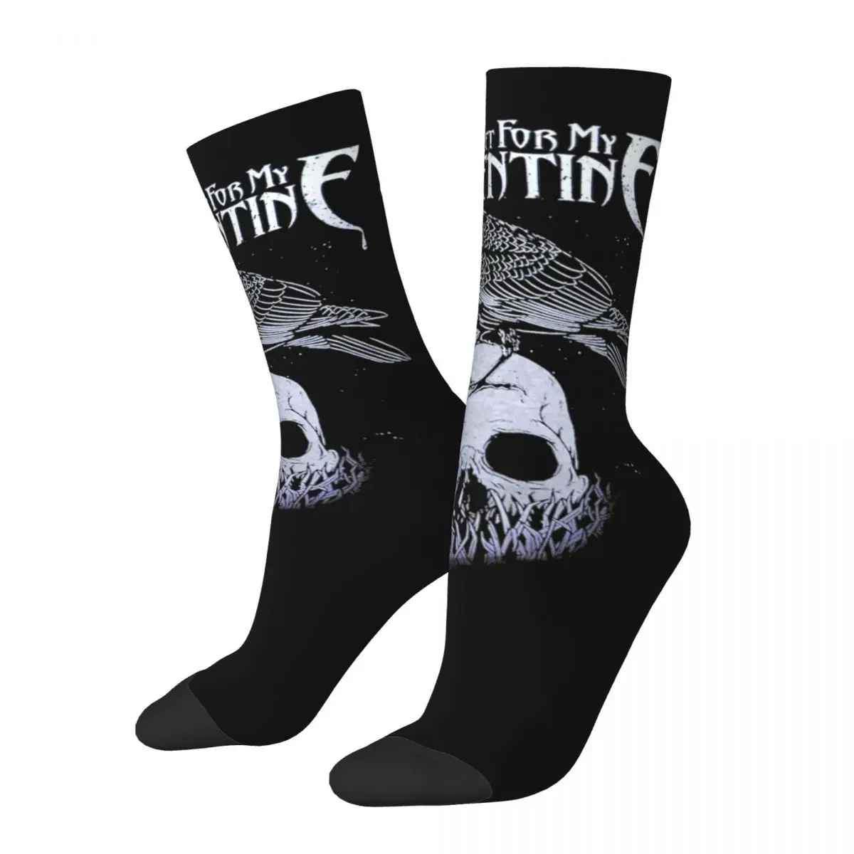 Bullet For My Valentine Socks Men Women Happy Skull Rose Music Socks High Quality Spring Summer Autumn Winter Stockings Gifts