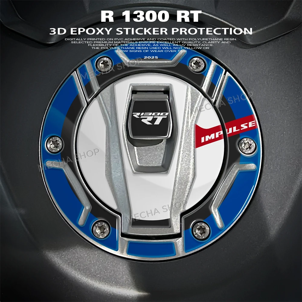 

Fuel Cap Protection Sticker Accessories Tank Pad Motorcycle 3D Resin Sticker Protection Kit for R 1300 RT R1300RT 2025-