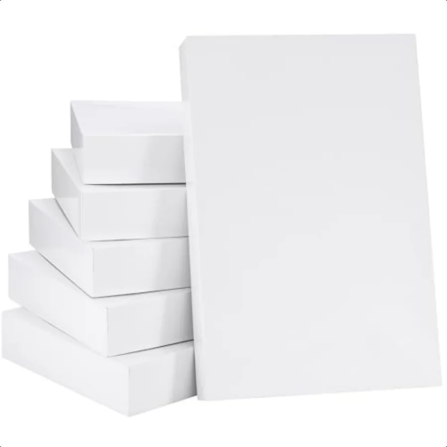 Paquete de 6 cajas de regalo blancas de 14"