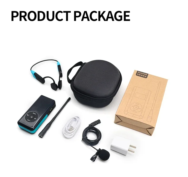 Alta qualidade treinamento de natação à prova dwireless água sem fio fone condução óssea walkie talkie fone