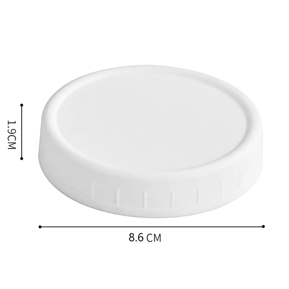 12pcs Reusable 70mm 86mm Plastic Mason Jar Lids for Wide Mouth Jar Leak-proof Seal Bottle Cover Spout Lid Good Seal Kitchen Tool