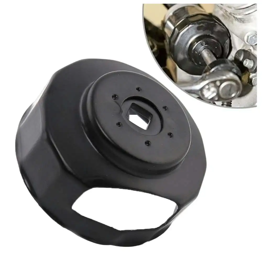 Motorcycle Black Steel Flute End Cap Style Oil Filter Wrench Removal Tool For Harley Touring Glide Sportster XL Dyna FXDB