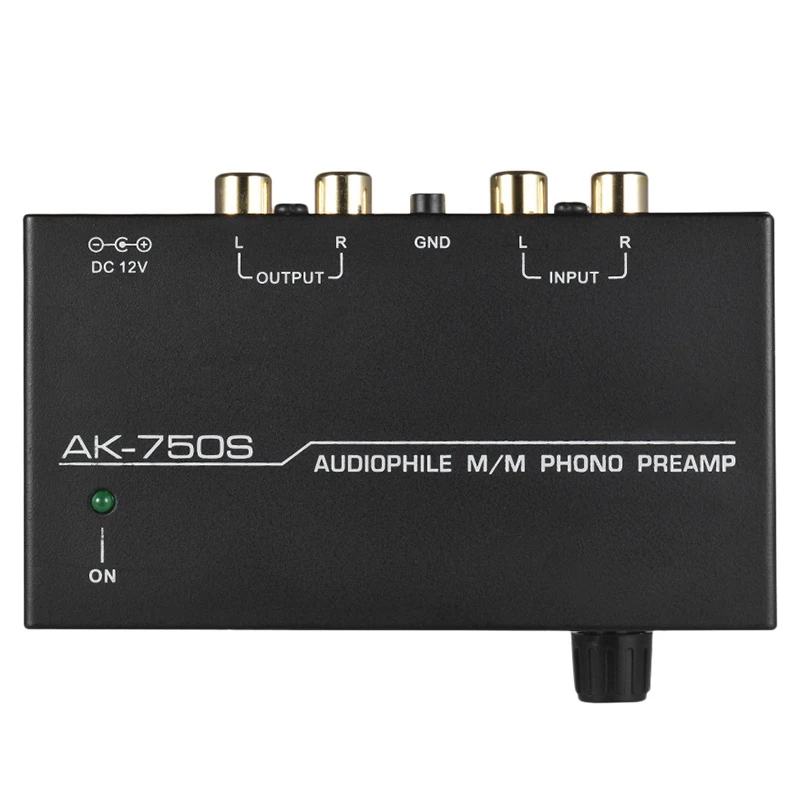 Ak-750S Phono Preamp Preamplifier Audio Amplifier LP Vinyl Turntable Amplifier Rca Input and Output(US Plug)