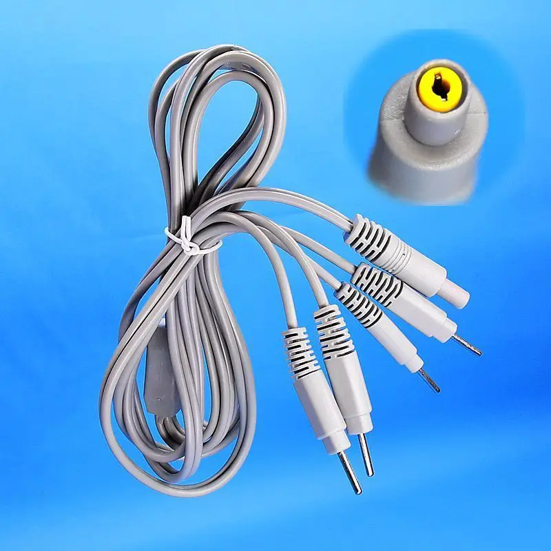 4 Branch 2mm Pin Lead Wire 4.0 Safety Plug TENS EMS Cable Replacement Durable Soft High Quality Electrode Accessory Pro Health