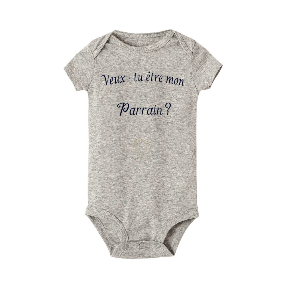 Do You Want To Be My Godmother/godfather Print Baby Romper Casual Short Sleeve Infant Bodysuit Pregnancy Announcement Clothes