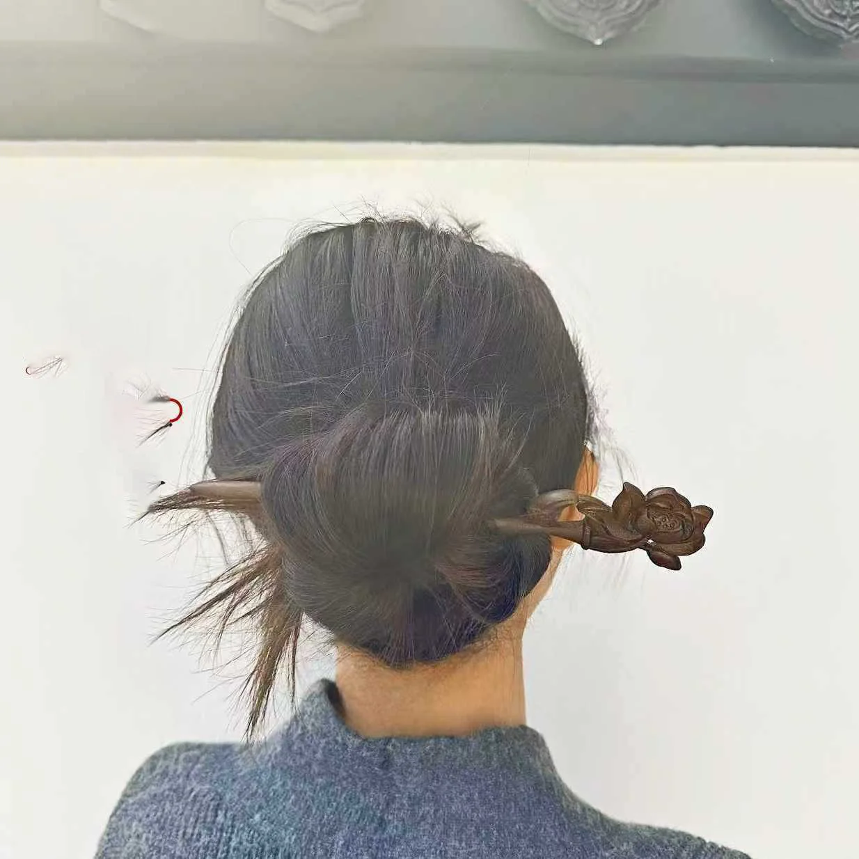 Chinese Cat Pattern Hair Sticks Wooden U Shaped Hair Forks for Women Girls Hanfu Hairpin Headwear Colors may vary image 3