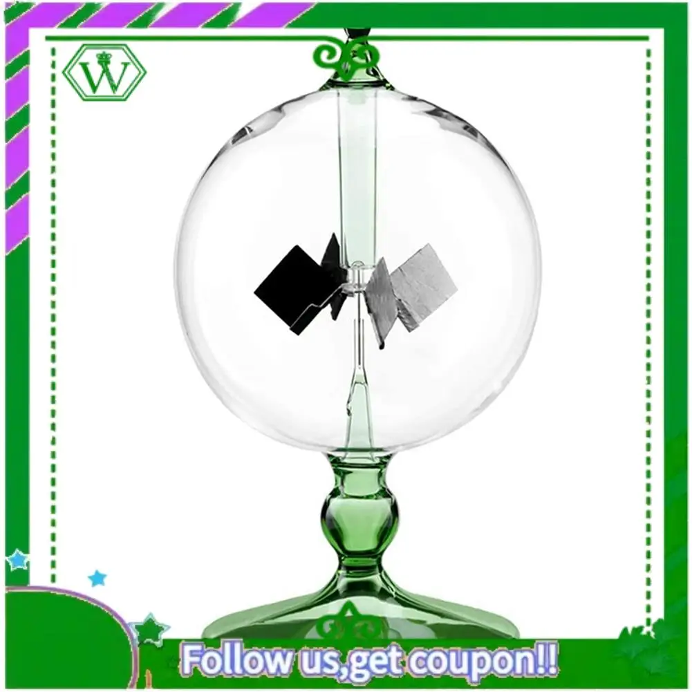 ABIK-2X Green Solar Power Radiometer Crookes Solar Energy Spinning Vanes Windmill Gift Home Desk Decoration