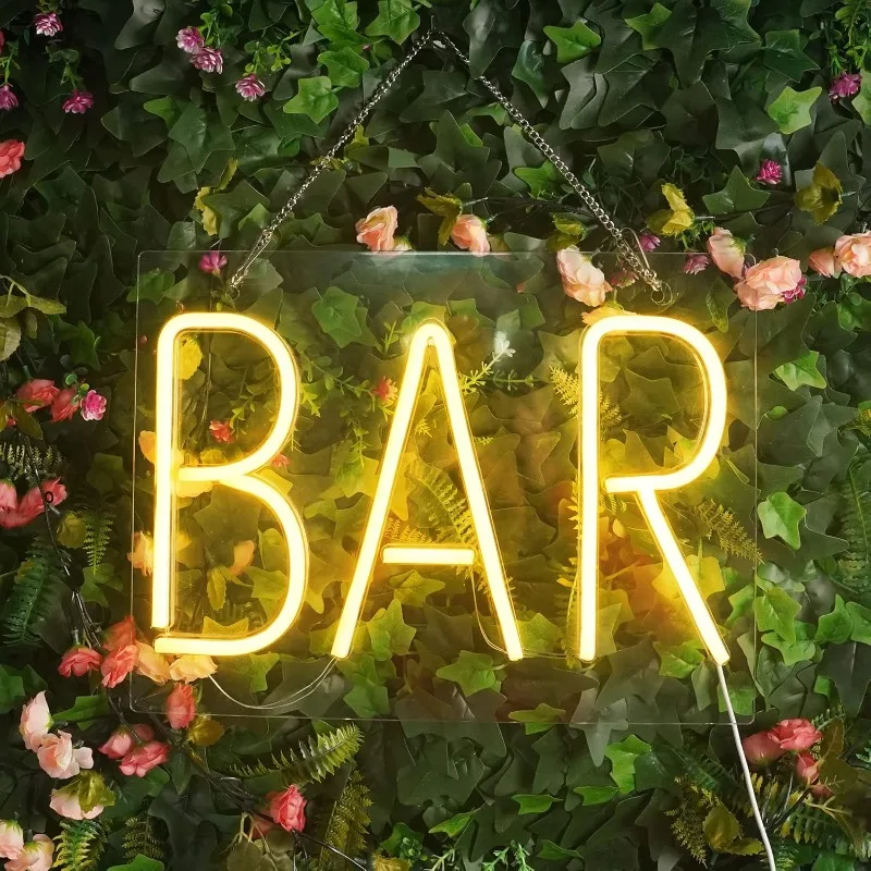 

Bar Neon Sign,Led Neon Signs with Dimmer Switch,USB Powered LED Neon Light for Home,Bar,Club,Bistro Wall Decor Party Decoration