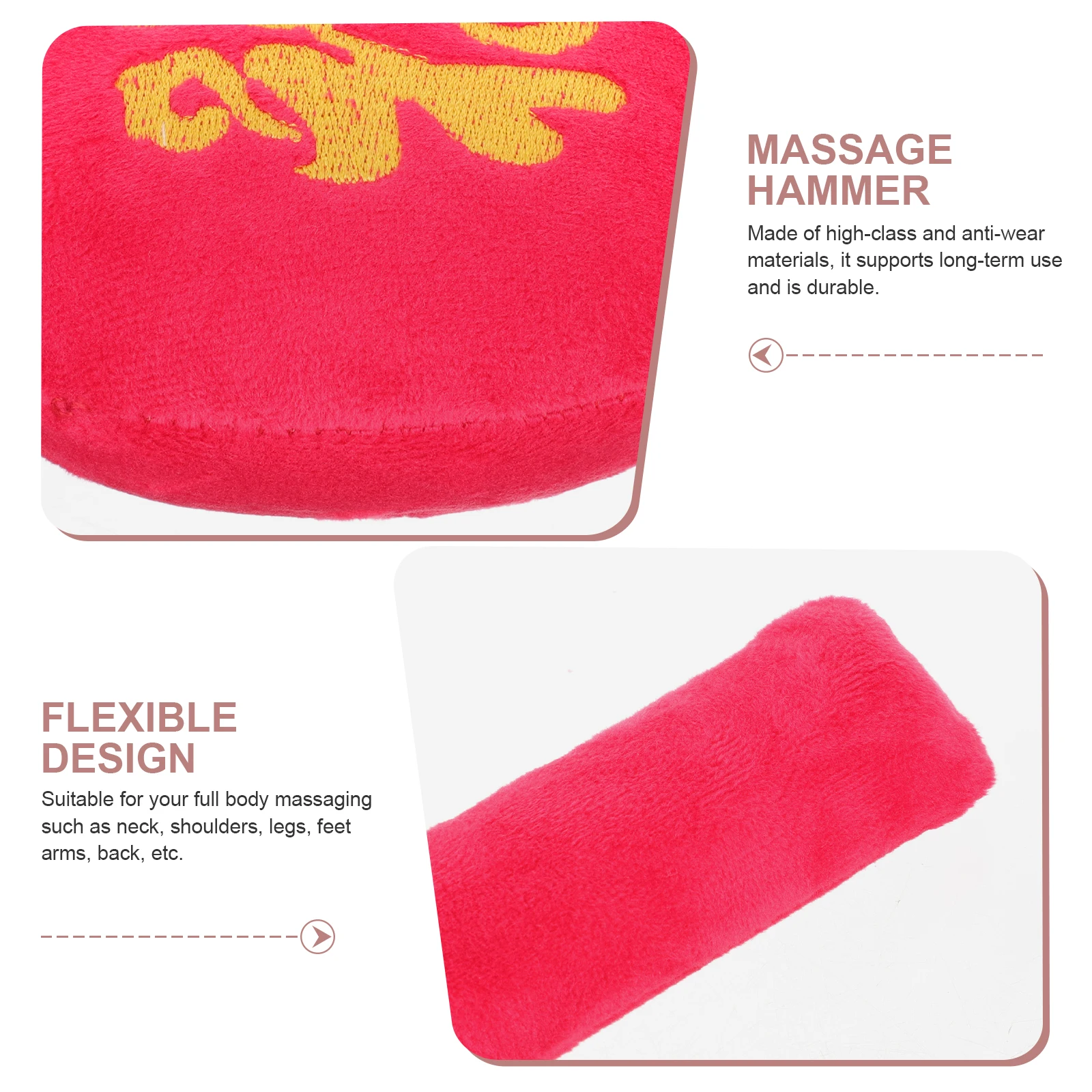 

Massage Hammer Body Massager Shoulder Neck Eva Bat Smooth Surface No Burrs Improves Circulation Exercises Muscles Deep