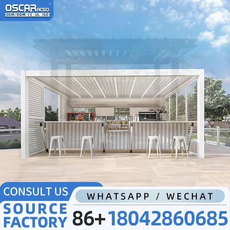 

Waterproof Hardtop Gazebo Garden Aluminium Outdoor Louvered Pergola for Patio Backyard Courtyard pergola