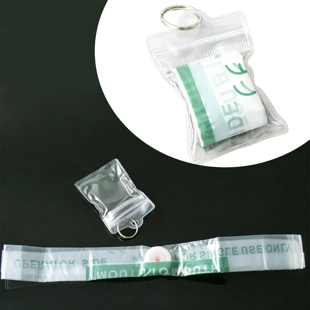 1pc Disposable Mouth Breath CPR Mask First Aid Emergency Face Shield Professional Outdoor Rescue Breathing Resuscitator Mask