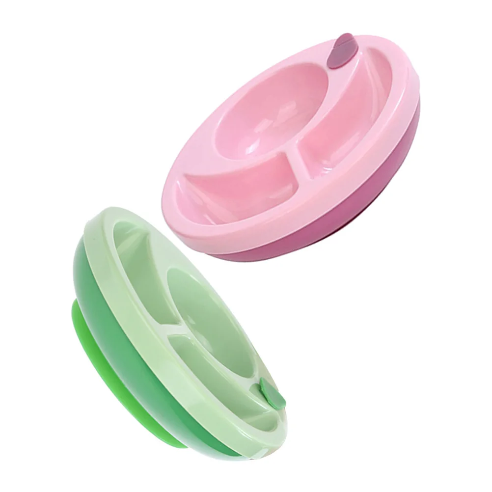 

2Pcs Baby Suction Feeding Bowls Divided Insulated Plastic Toddler Bowls Non- for Outdoor Travel Home Use