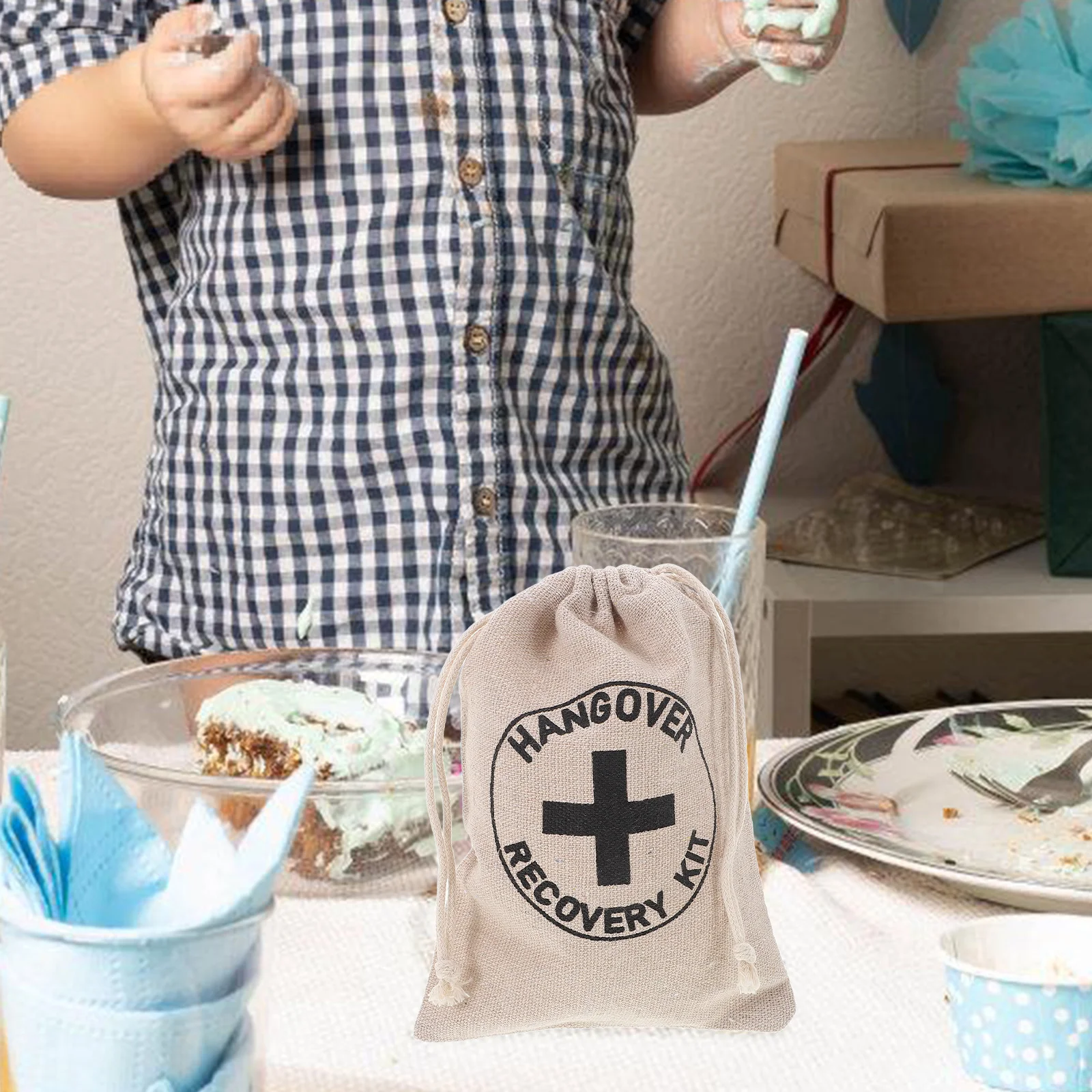 

10pcs Cross Bag For Bridal Shower Bags Drawstring Storage Bridal Shower Party Favor Hangover Bag Bachelor Decorations