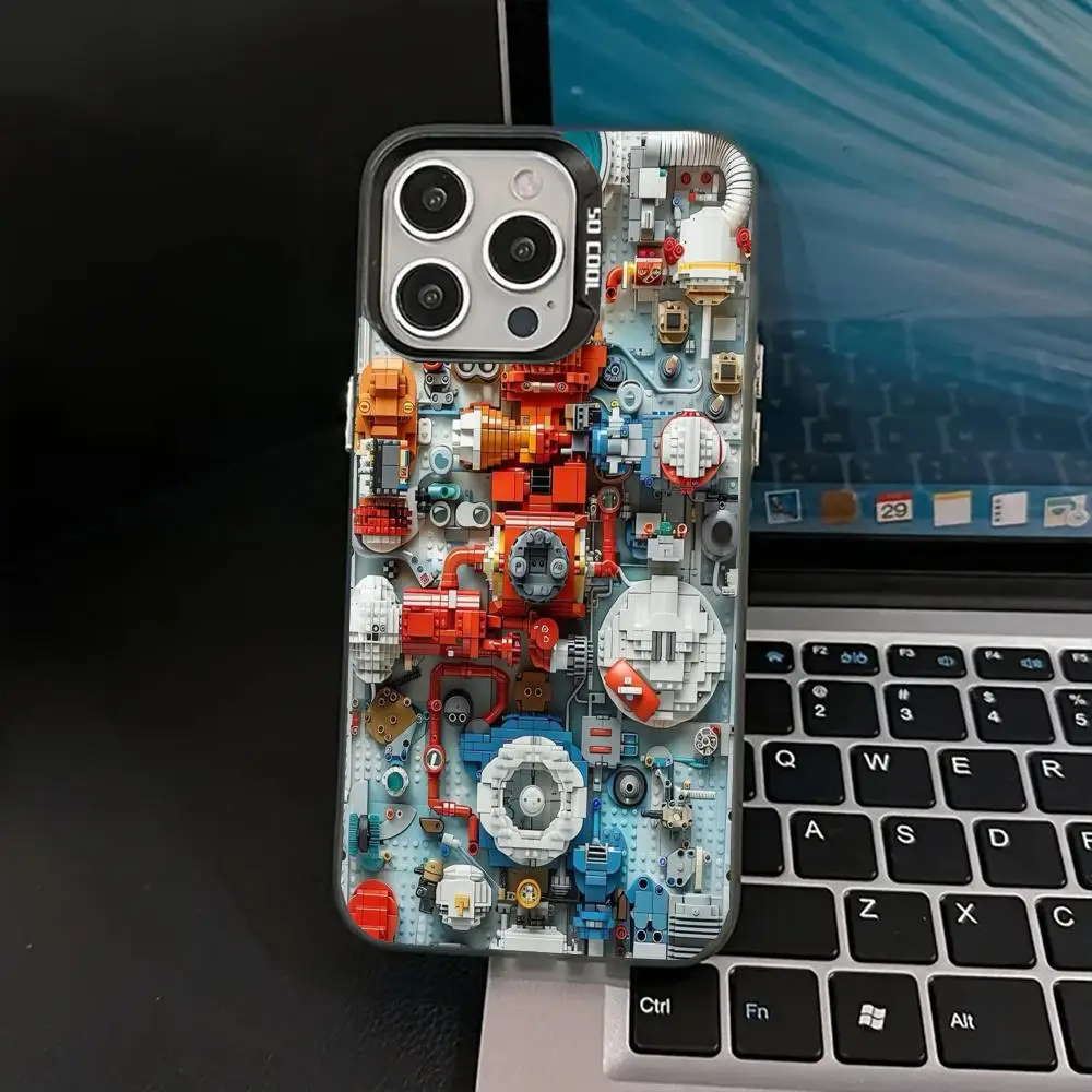 

Mechanical parts case for iPhone17 16 15 14 13 12 11 Pro/ Max/Plus shock-proof rear cover anti-fingerprint