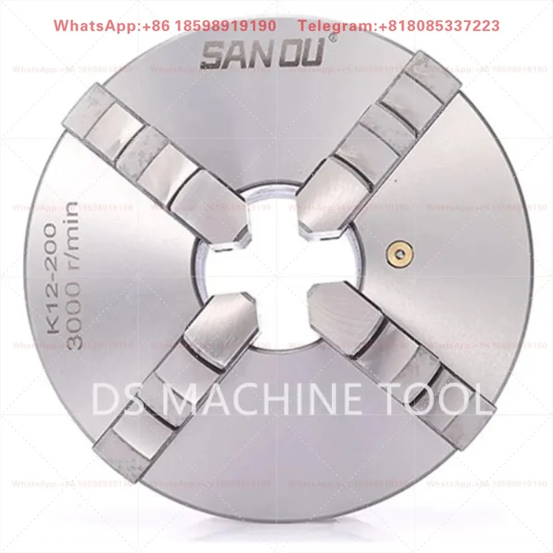 Sandu K12 400mm 4 Jaw Self Centering Lathe Chuck 100mm Bore All Steel Manual Chuck for CNC Lathe Machine