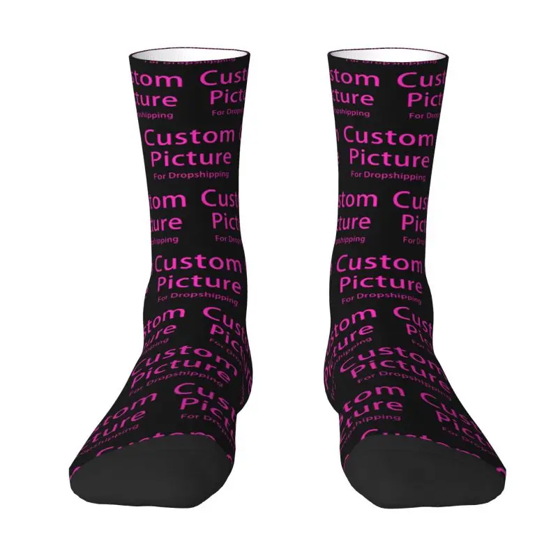 

Custom Funny Print Personalized Custom Photo Logo Socks for Women Stretch Summer Autumn Winter Customized DIY Print Crew Socks