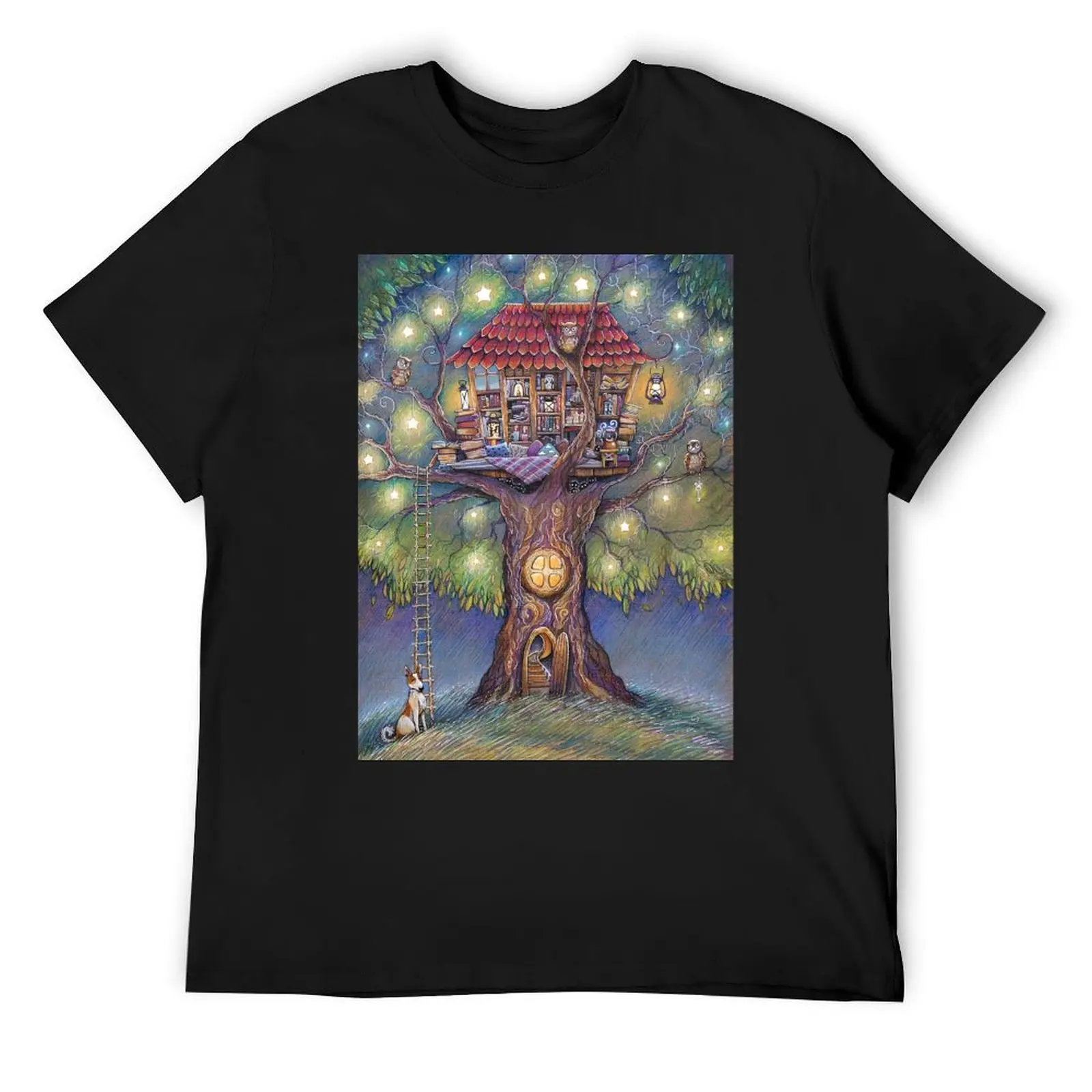 Tree House T-Shirt aesthetic clothes Blouse Short sleeve tee summer tops mens funny t shirts