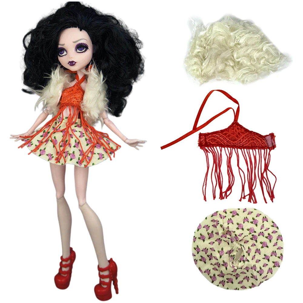 

27CM Doll Clothing 10 Inch Doll Clothes High School Doll Top+ Dress Fashion 1/6 Dolls Accessories Toys