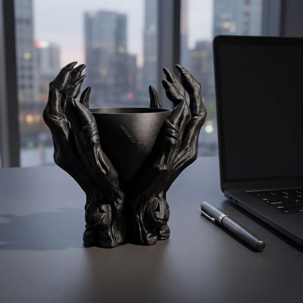 Creative Ornaments Skeleton Claw Statue Gothic Style 3D Printed Storage Bowl Devil Claw Halloween Decorations Gift
