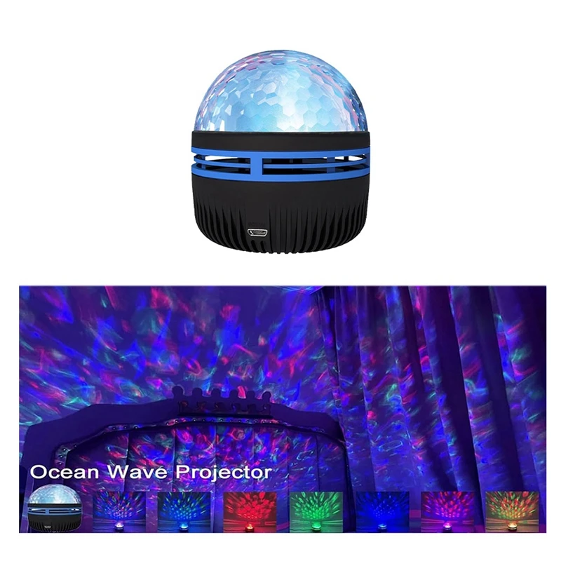 Water Ripple Magic Ball Projection Lamp Creatives Desk Lamp Romantic Decor Starry Aurora Colorful Stars Atmosphere Lamp