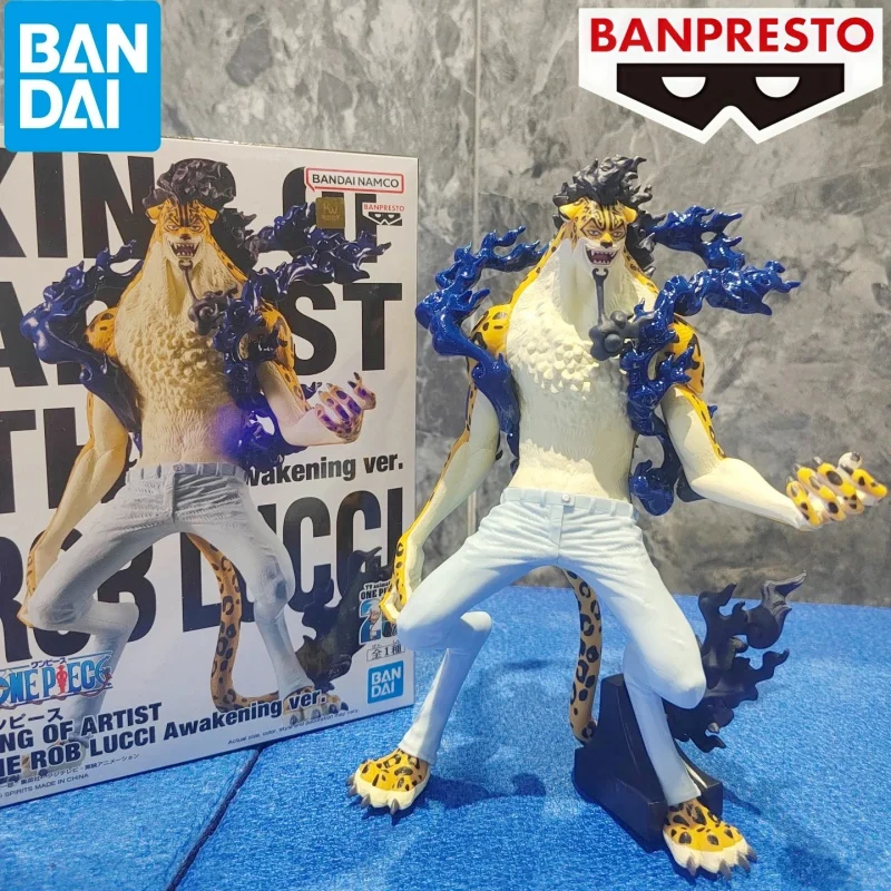 

Bandai Original Banpresto Anime One Piece KOA King of Artist Rob Lucci Leopard PVC Action Figure Model Collectible Toy Gifts
