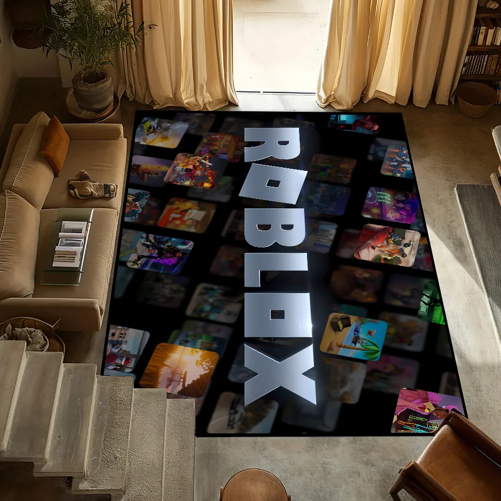 

R-oblox Gaming Small Bedside Kitchen Bath Living Home House Bedroom Floor Mat Doormat Large Carpet Rug Decoration