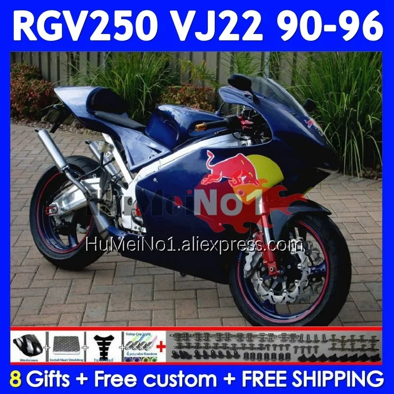 RGV250 For SUZUKI SAPC RGV-250 VJ22 109No.61 RGV 250 90 91 92 93 Blue yellow 94 95 96 1990 1991 1992 1993 1994 1995 1996 Fairing