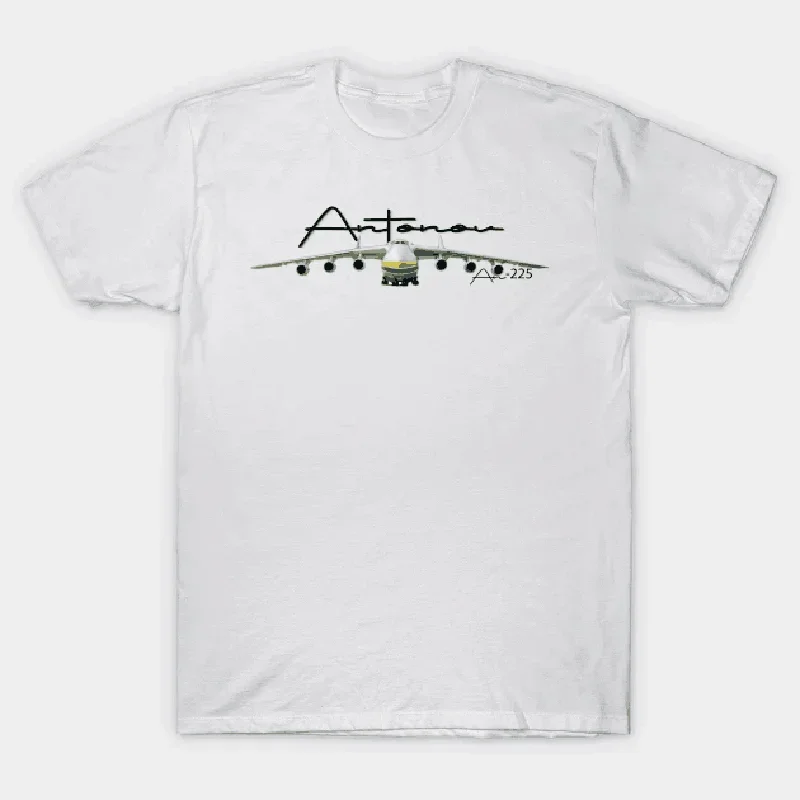 Ukraine Antonov An 225 “Mriya” Transport Aircraft T Shirt. High Quality Cotton, Breathable Top, Loose Casual Mens T-shirt S-3XL