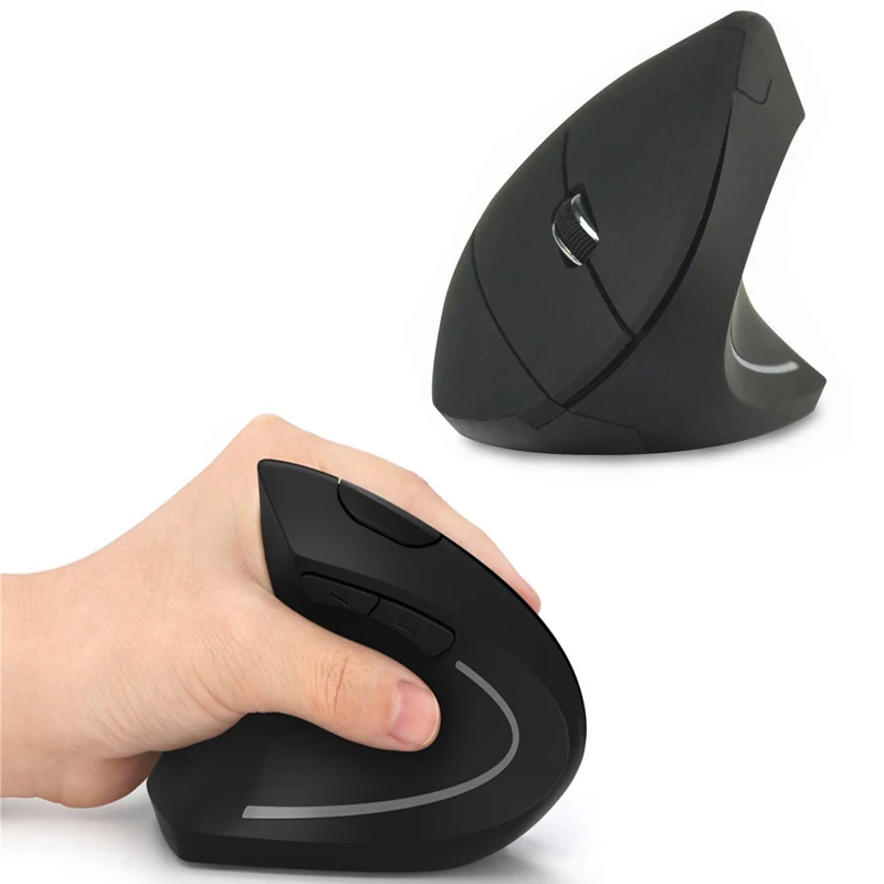 Souris Verticale Ergonomique Sans Fil, Double Mode, Bluetooth, Rechargeable, pour Ordinateur PC et Jeu