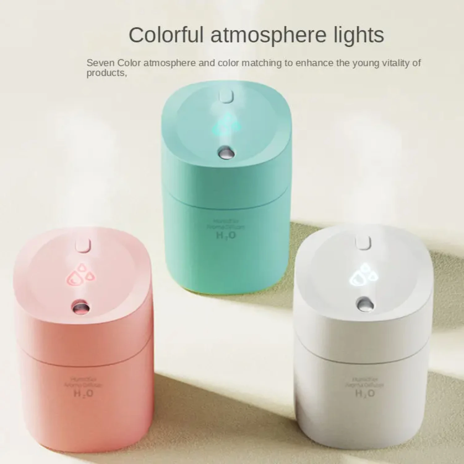 Humidificateur d'air à ultrasons anti-gravité, diffuseur d'huile essentielle, brumisateur, parfum, gouttes d'eau, USB, moderne, nouveau, 800ml