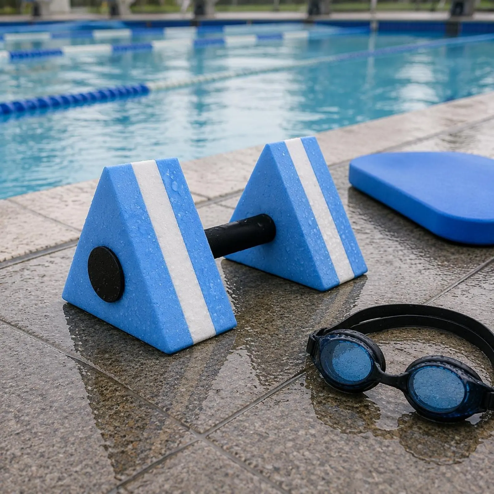 Triangle Water Dumbbell Easy to Grip EVA Water Dumbbell Lightweight Water Jogging for Children, Swimming Training Pool view 2
